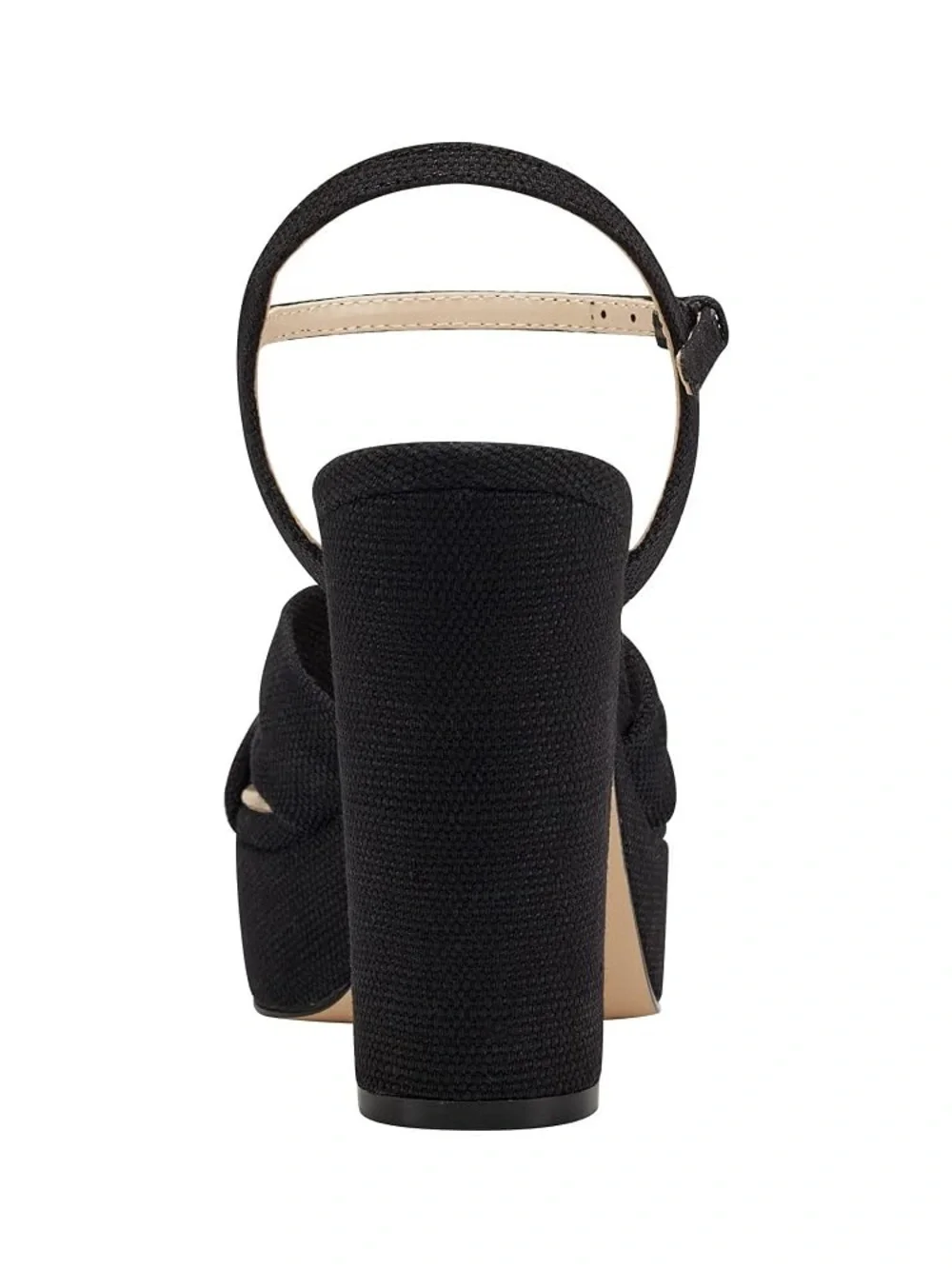 Marc Fisher Black Knotted Platform Block-Heel Sandals
